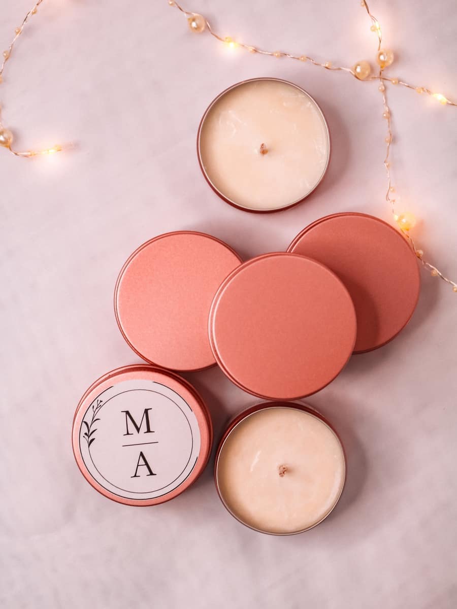 Marturii Nunta lumanare Cutiuta metalica 50g - imagine 25